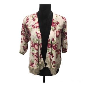 Nowadays Girls Floral Kimono Cardigan Size Small